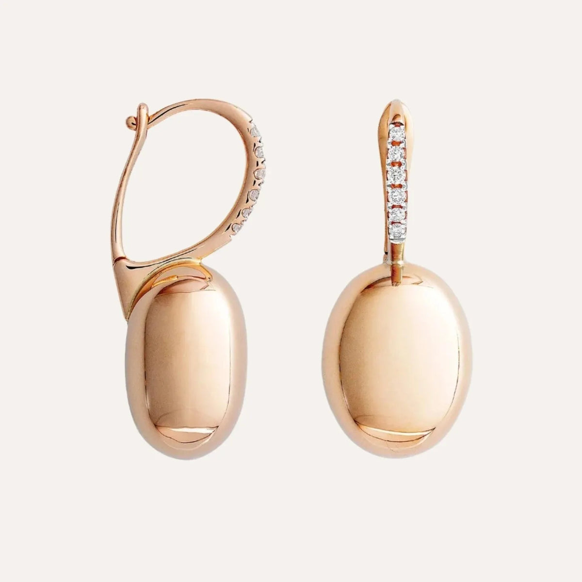 Nanis Elite Rose Gold Boules Earrings with Diamonds - Orsini Jewellers