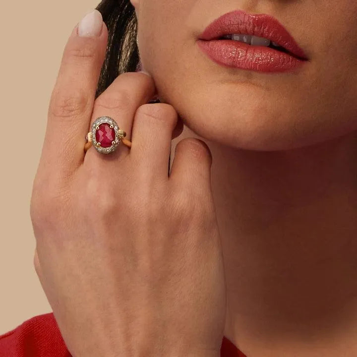 Nanis Gold, Rubies, Diamonds and Rock Crystal Double Face Ring (Medium) - Orsini Jewellers