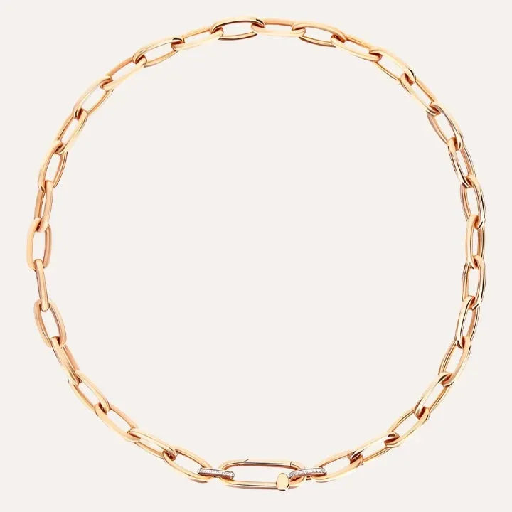 Nanis Libera Rose Gold Chain Necklace with Diamond Detail - Orsini Jewellers