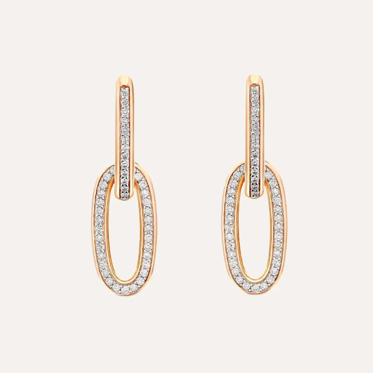 Nanis Libera Soul Rose Gold and Diamond Drop Earrings - Orsini Jewellers