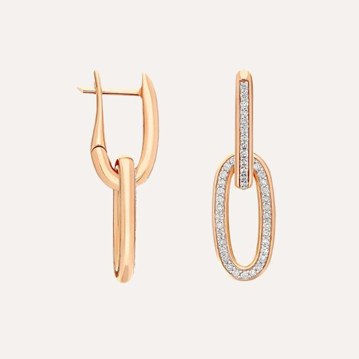 Nanis Libera Soul Rose Gold and Diamond Drop Earrings - Orsini Jewellers