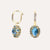 Nanis Reverse Gold, Blue Diamonds, Swiss Blue Topaz, Green Sapphires and London Blue Topaz Double Face Ball Drop Earrings (Small) - Orsini Jewellers