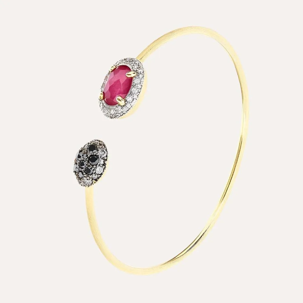 Nanis Reverse Gold, Ruby and Diamonds Bracelet - Orsini Jewellers