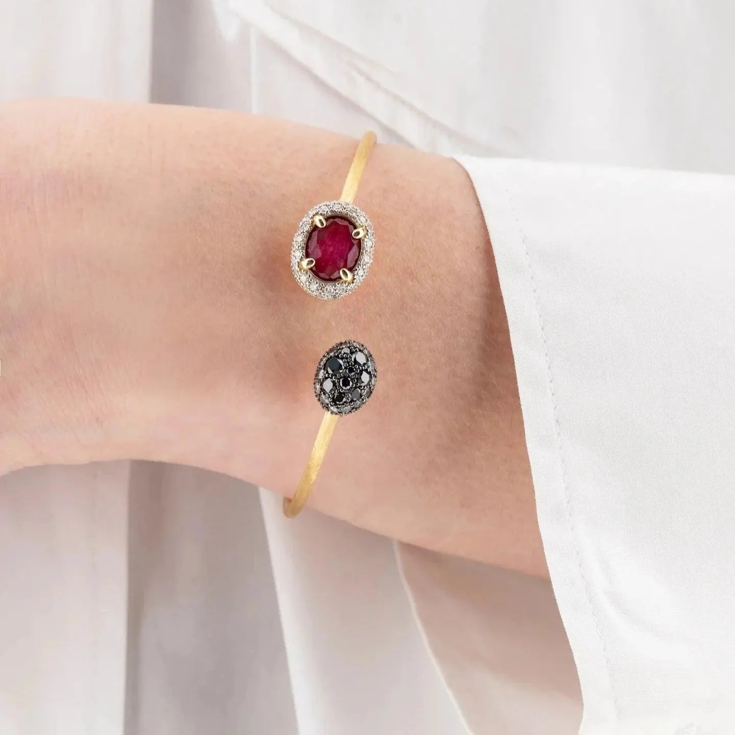 Nanis Reverse Gold, Ruby and Diamonds Bracelet - Orsini Jewellers