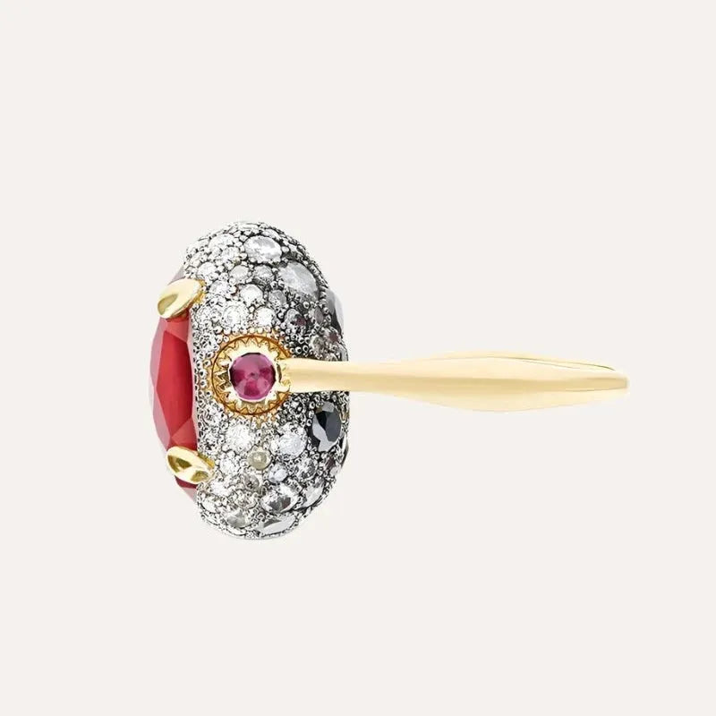 Nanis Rubies, Diamonds and Rock Crystal Double Face Ring (Large) - Orsini Jewellers