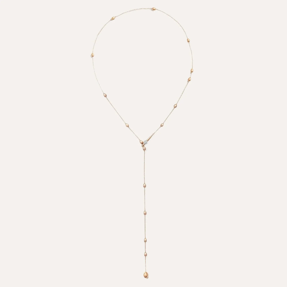 Nanis Soffio Rose Gold and Diamonds Y Necklace - Orsini Jewellers