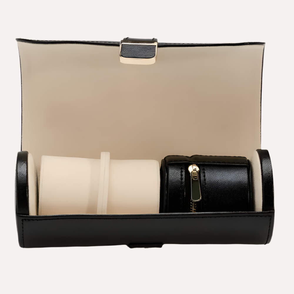 Palermo Double Watch Roll With Jewellery Pouch - Orsini Jewellers