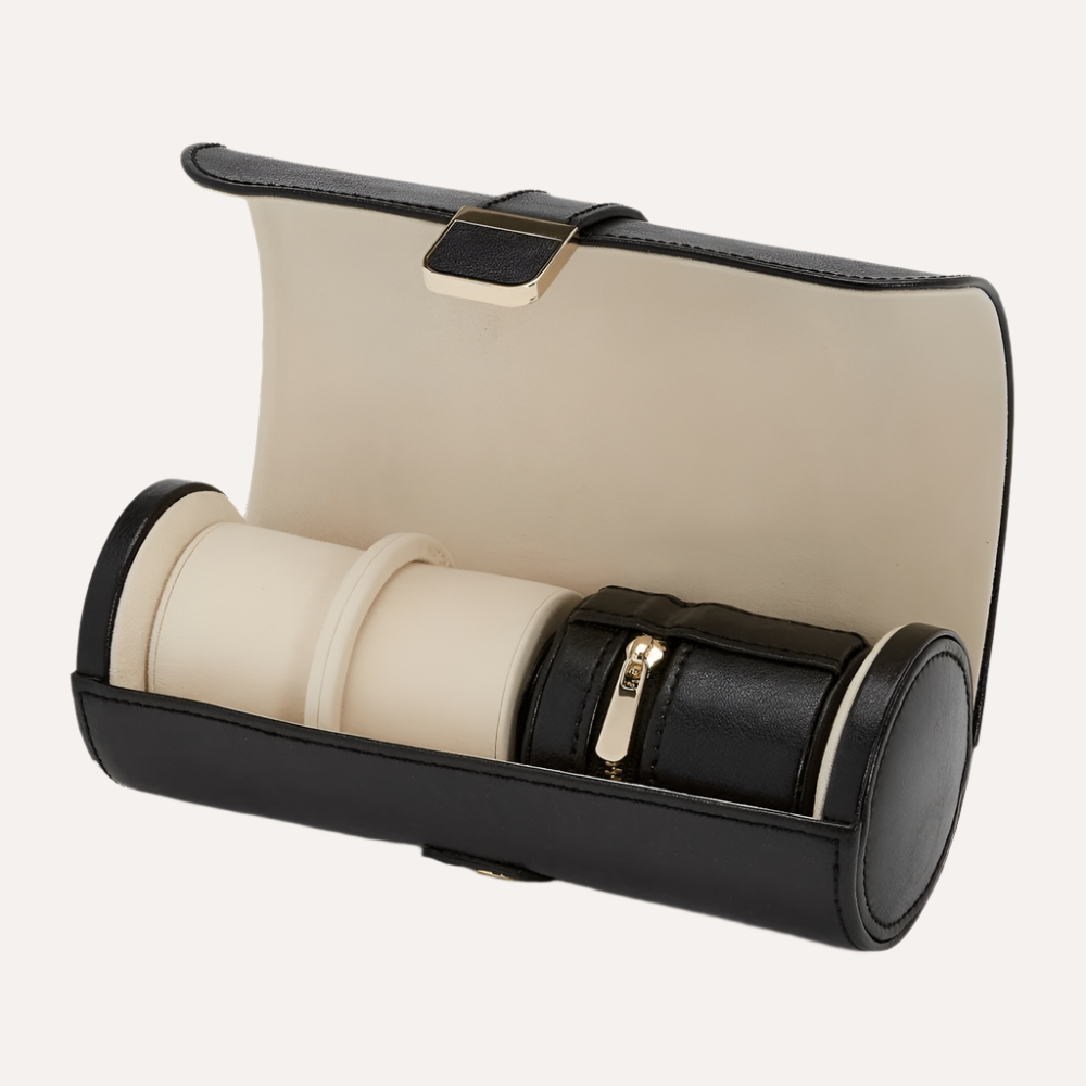 Palermo Double Watch Roll With Jewellery Pouch - Orsini Jewellers