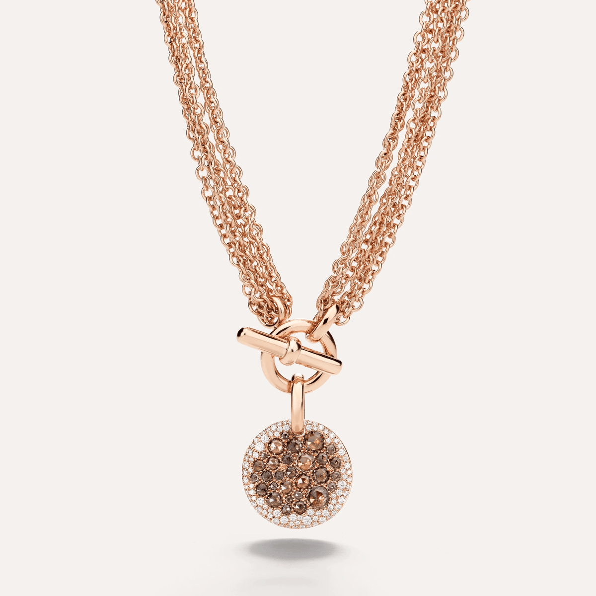 Pomellato 18k Rose Gold Sabbia Necklace with Brown Diamonds - Orsini Jewellers