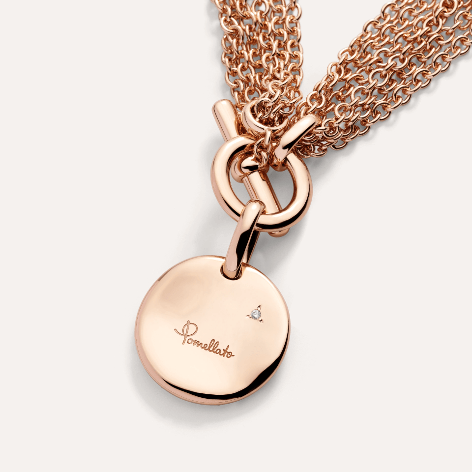 Pomellato 18k Rose Gold Sabbia Necklace with Brown Diamonds - Orsini Jewellers