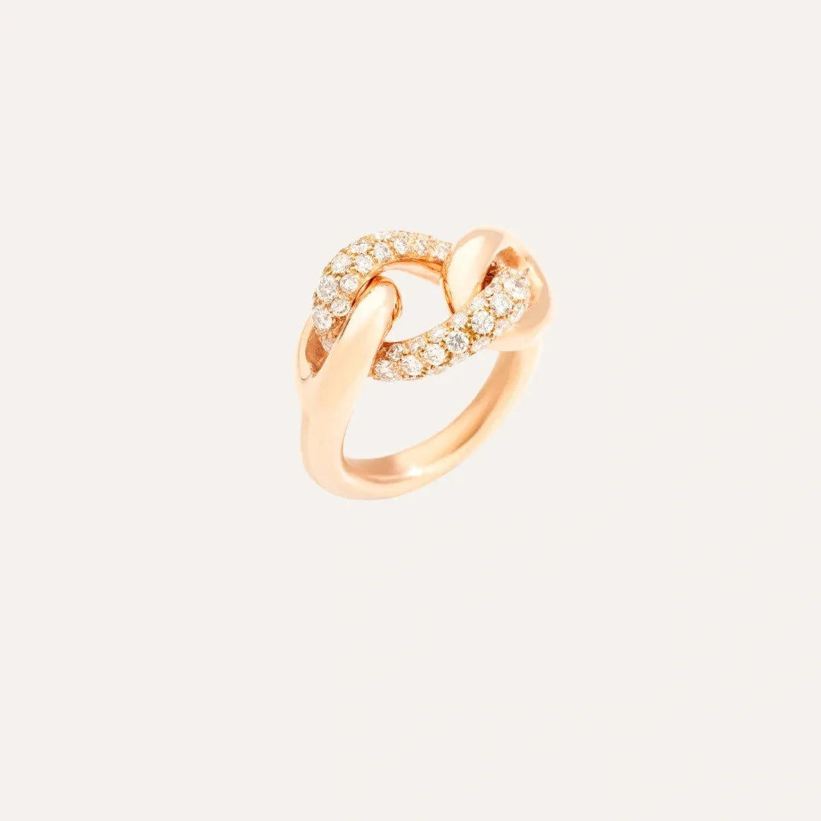 Pomellato Catene Ring in 18k Rose Gold with Diamonds - Orsini Jewellers