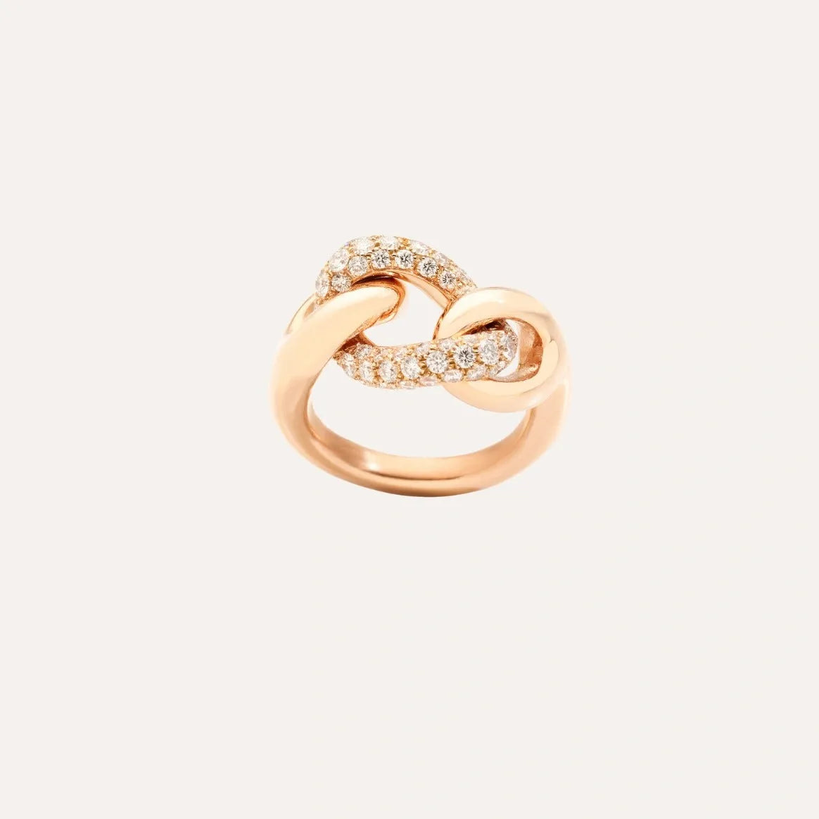 Pomellato Catene Ring in 18k Rose Gold with Diamonds - Orsini Jewellers