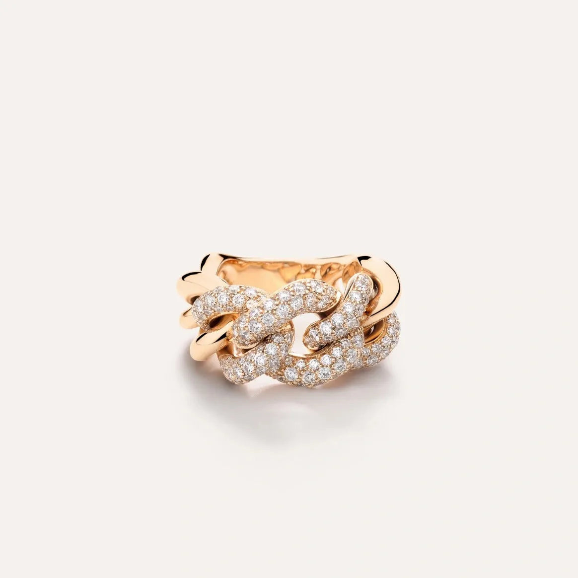 Pomellato Catene Rose Gold Ring with Diamonds - Orsini Jewellers