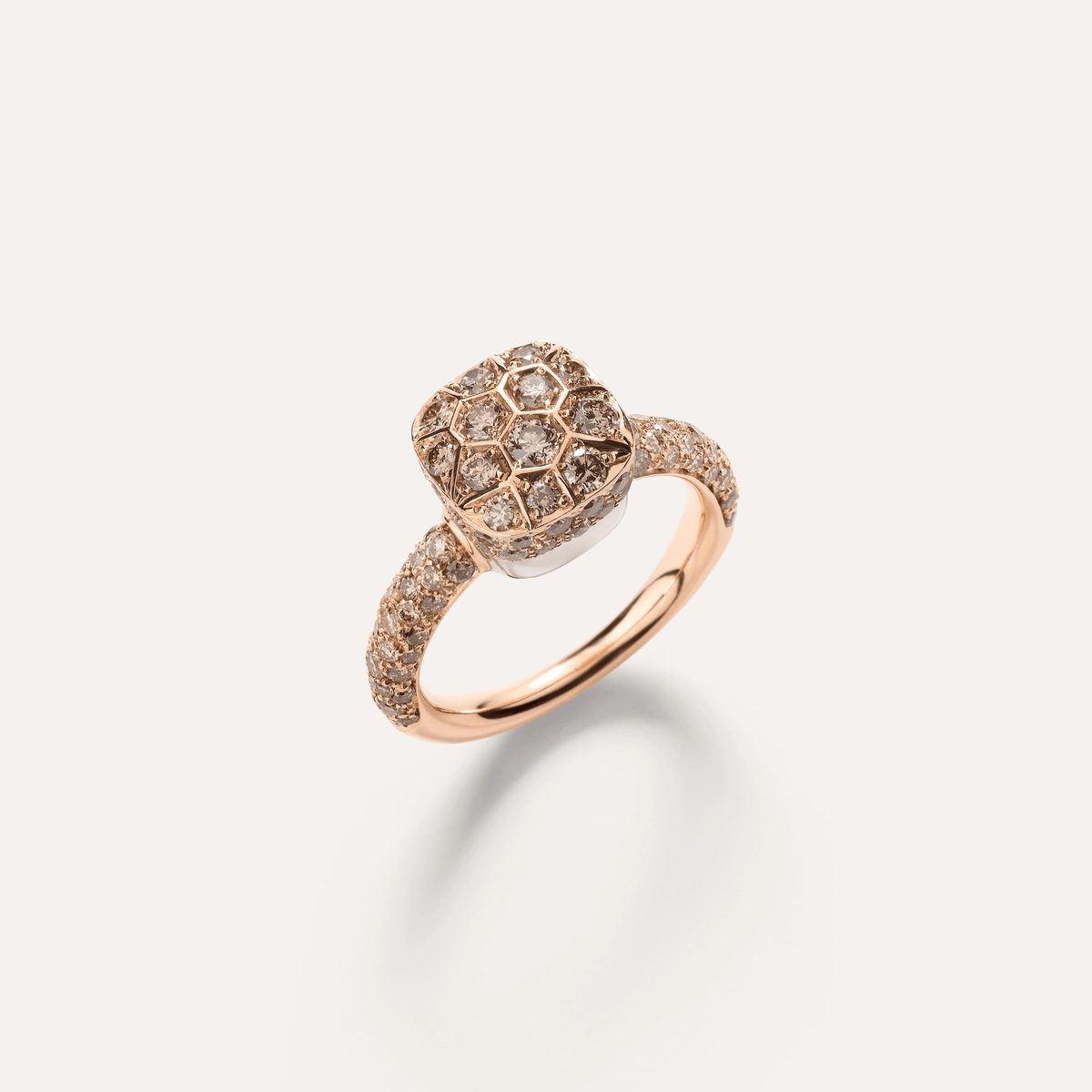 Pomellato Classic Nudo 18k Gold Ring with Brown Diamonds - Orsini Jewellers