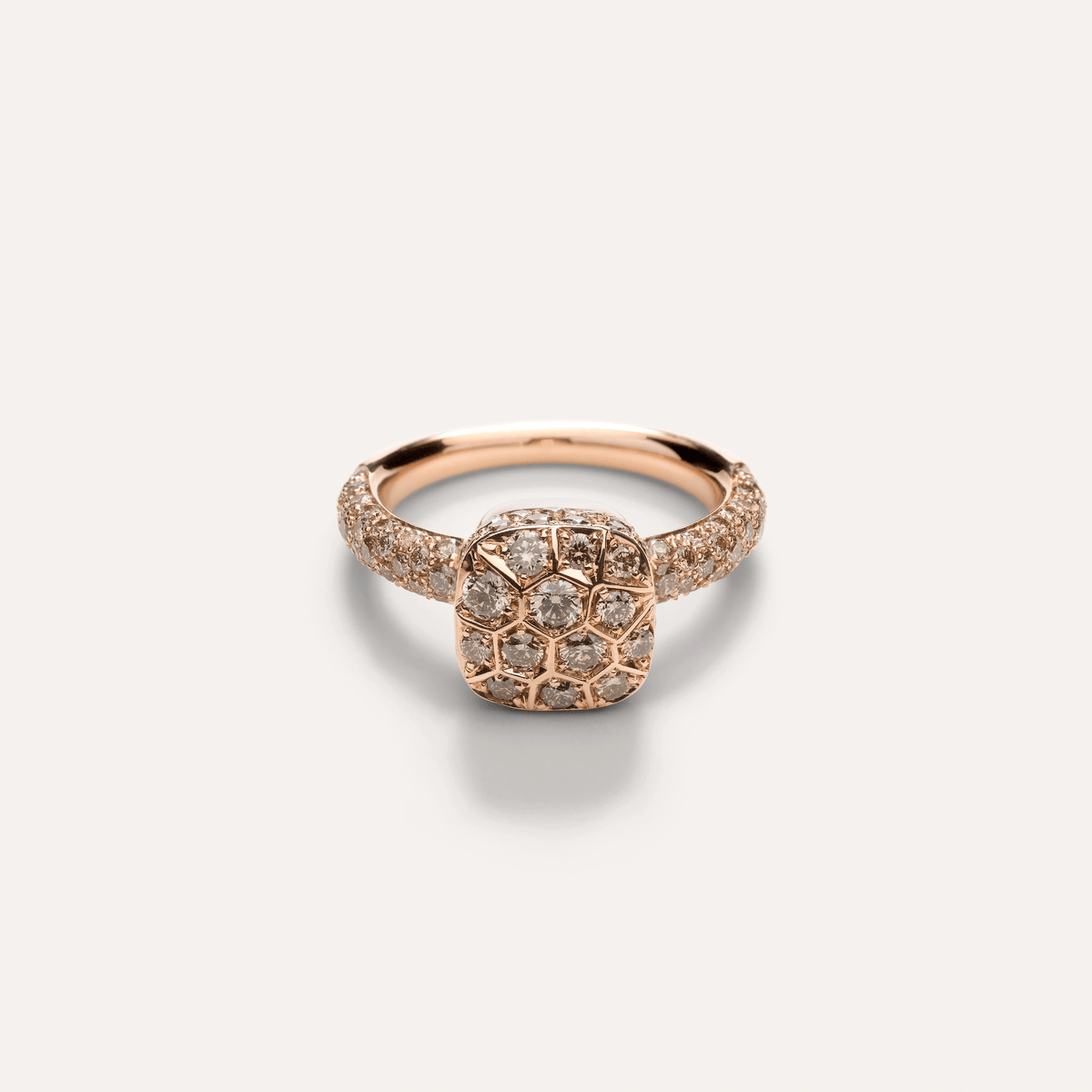 Pomellato Classic Nudo 18k Gold Ring with Brown Diamonds - Orsini Jewellers