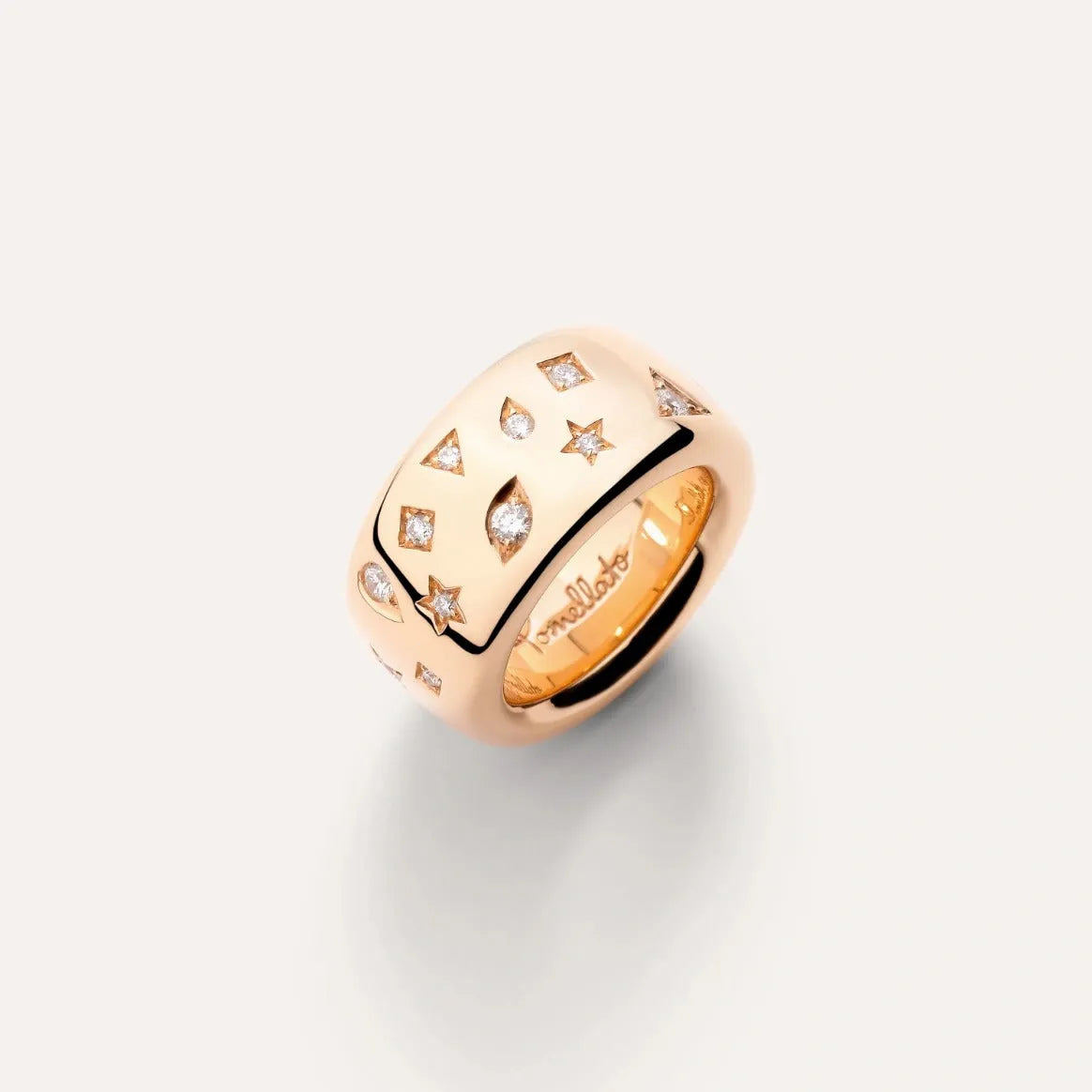 Pomellato Iconica Ring in 18k Rose Gold with Diamonds (large) - Orsini Jewellers