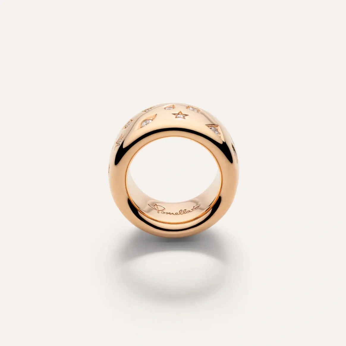 Pomellato Iconica Ring in 18k Rose Gold with Diamonds (large) - Orsini Jewellers