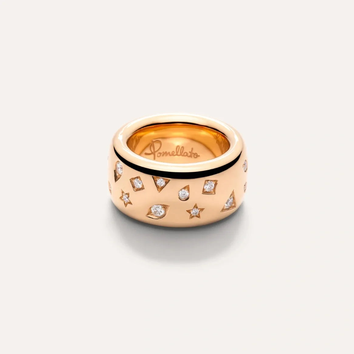 Pomellato Iconica Ring in 18k Rose Gold with Diamonds (large) - Orsini Jewellers