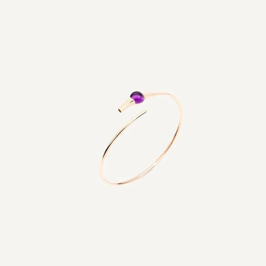 Pomellato M&#39;Ama Non M&#39;Ama Bangle 18k Gold with Chabochon Amethyst - Orsini Jewellers