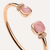 Pomellato Nudo Bangle in 18k Gold with Brown Diamonds, Rose Quartz, Chalcedony - Orsini Jewellers