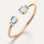 Pomellato Nudo Bangle in 18k Gold with Diamonds, Sky Blue Topaz - Orsini Jewellers