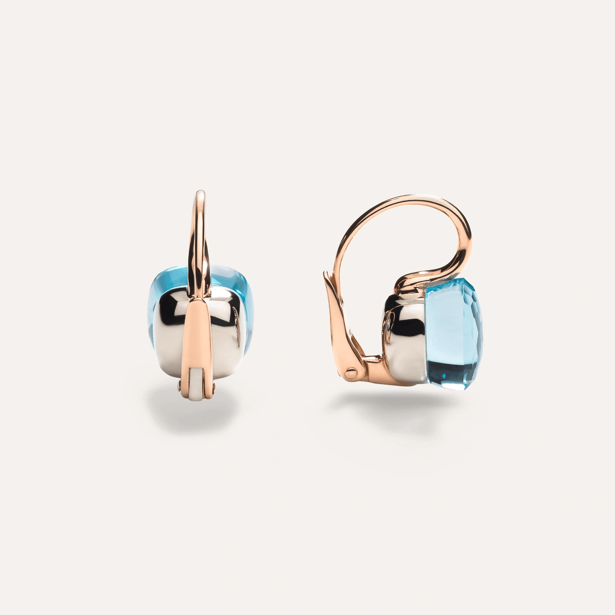 Pomellato Nudo Classic Earrings 18k Gold with Sky Blue Topaz - Orsini Jewellers