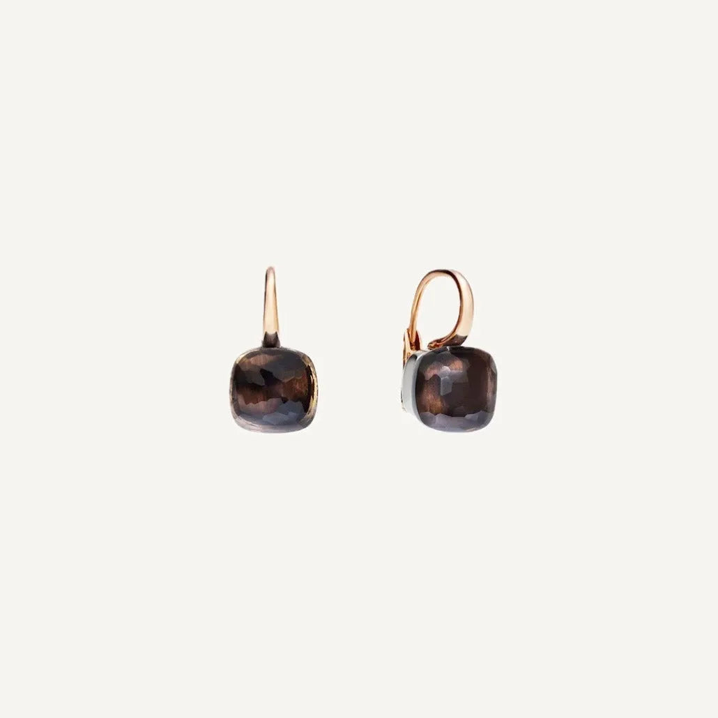 Pomellato Nudo Classic Earrings 18k Gold with Smoky Quartz - Orsini Jewellers