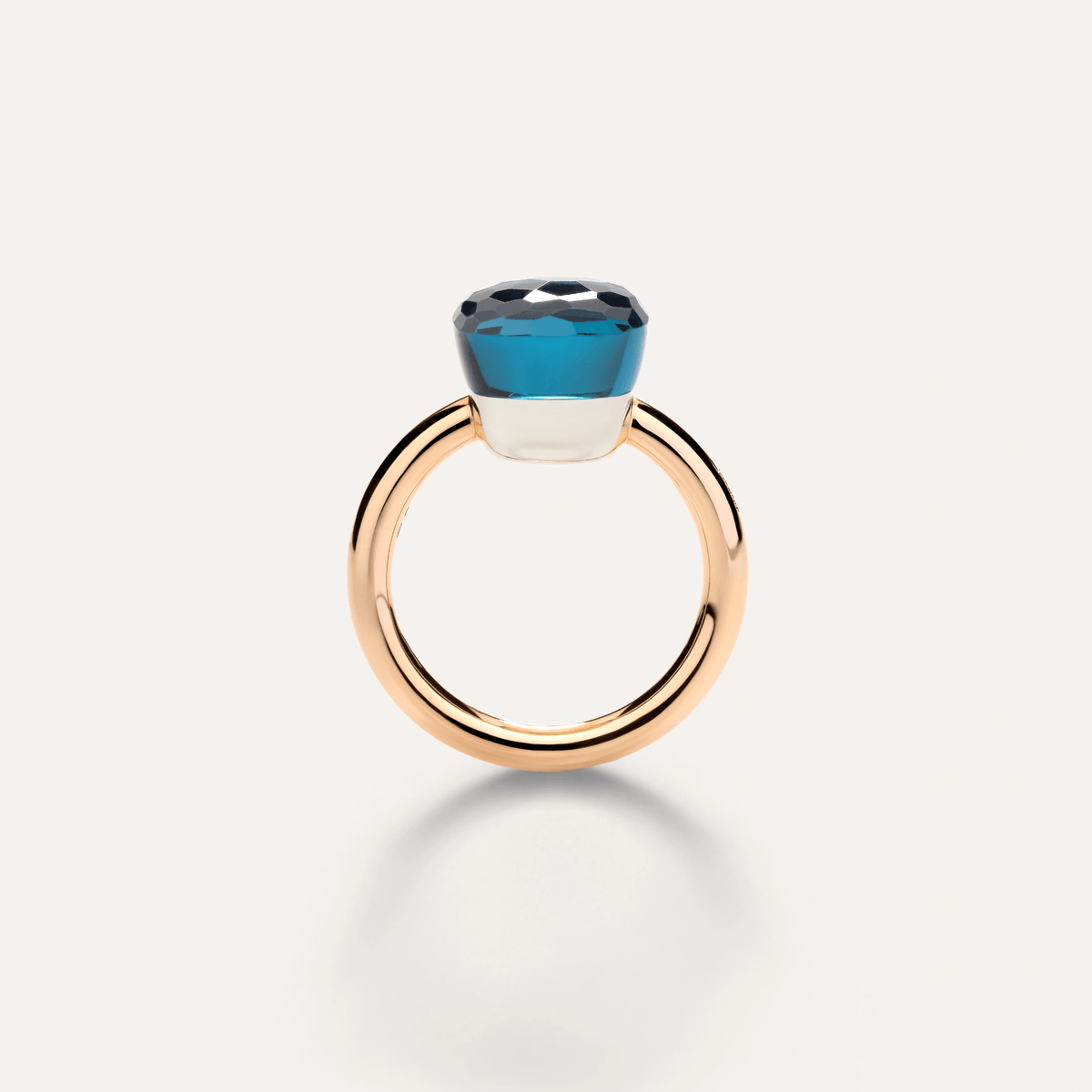 Pomellato Nudo Classic Ring 18k Gold with London Blue Topaz - Orsini Jewellers