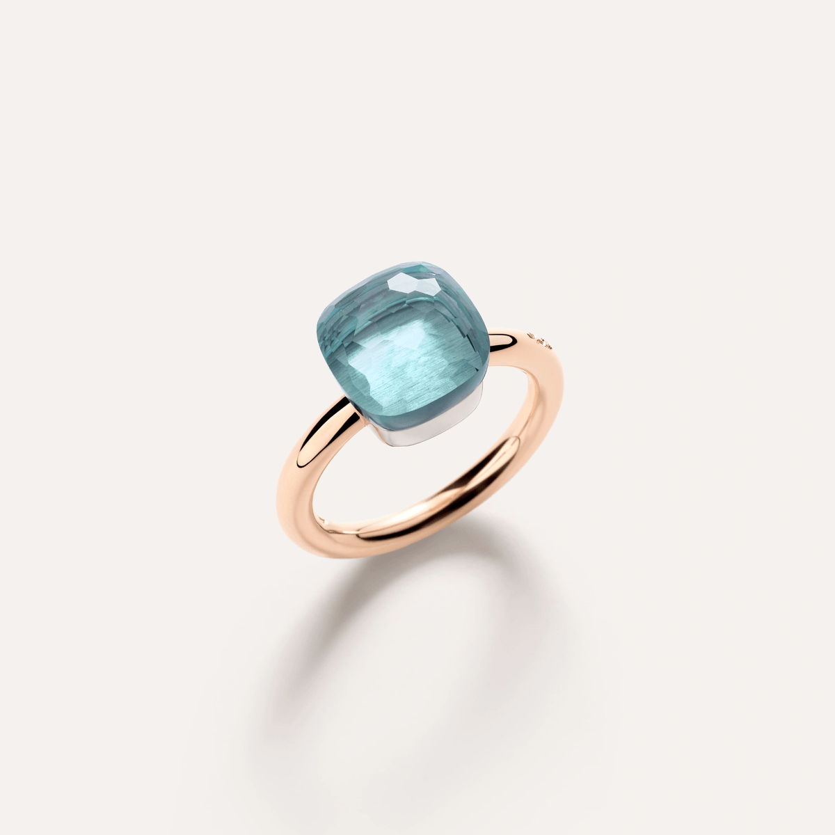 Pomellato Nudo Classic Ring 18k Gold with Sky Blue Topaz - Orsini Jewellers