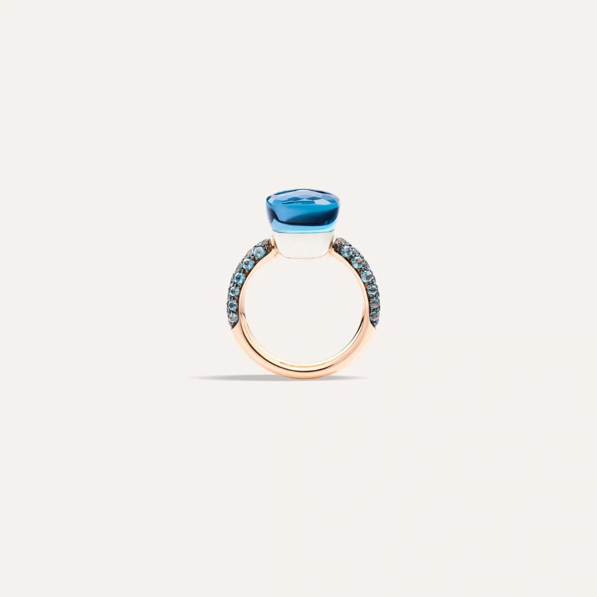 Pomellato Nudo Deep Blue Ring 18k Gold London Blue Topaz, Turquoise and Diffused Topaz - Orsini Jewellers