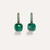 Pomellato Nudo Earrings 18k Gold with Prasiolite and Malachite with Tsavorites - Orsini Jewellers