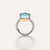 Pomellato Nudo Maxi Diamond Ring 18k Gold with Sky Blue Topaz and Diamonds - Orsini Jewellers