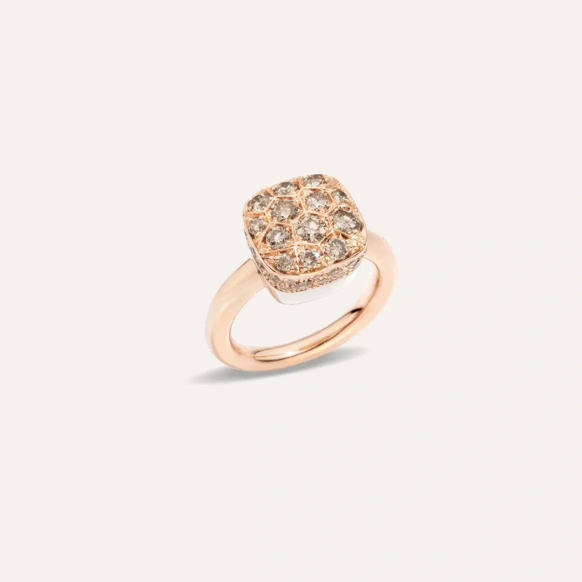 Pomellato Nudo Maxi Ring 18k Gold with Brown Diamonds - Orsini Jewellers