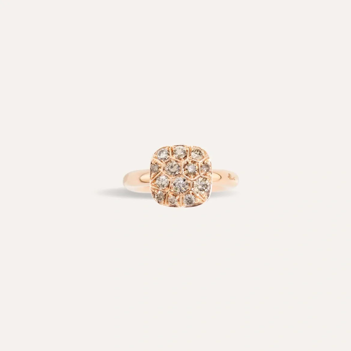 Pomellato Nudo Maxi Ring 18k Gold with Brown Diamonds - Orsini Jewellers