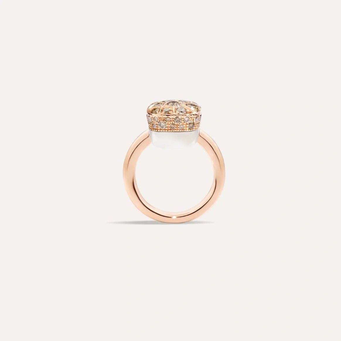 Pomellato Nudo Maxi Ring 18k Gold with Brown Diamonds - Orsini Jewellers