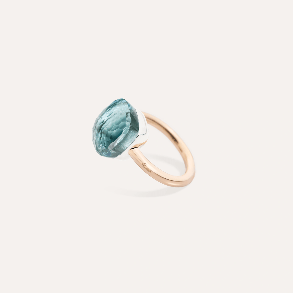 Pomellato Nudo Maxi Ring 18k Gold with Sky Blue Topaz - Orsini Jewellers