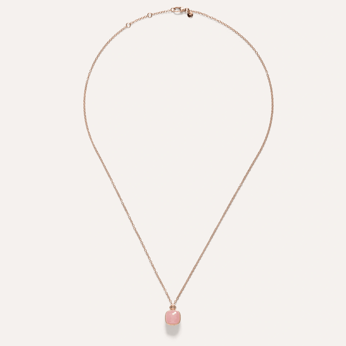 Pomellato Nudo Necklace 18k Rose Gold with Chalcedony ad Brown Diamonds - Orsini Jewellers