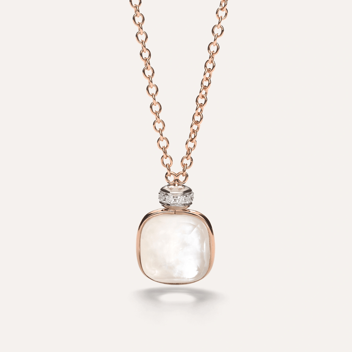 Pomellato Nudo Necklace Mother of Pearl, White Topaz and Diamonds - Orsini Jewellers