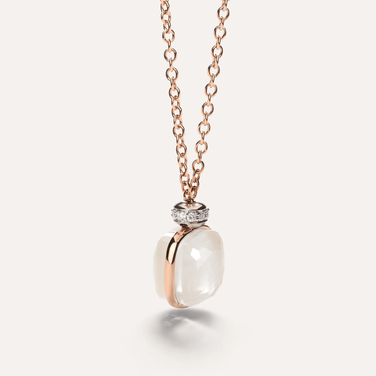 Pomellato Nudo Necklace Mother of Pearl, White Topaz and Diamonds - Orsini Jewellers