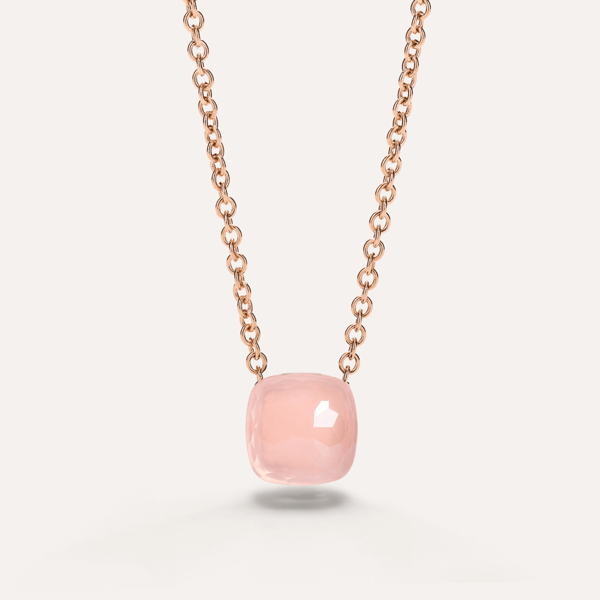 Pomellato Nudo Necklace Rose Quartz Chalcedony 18k Gold - Orsini Jewellers