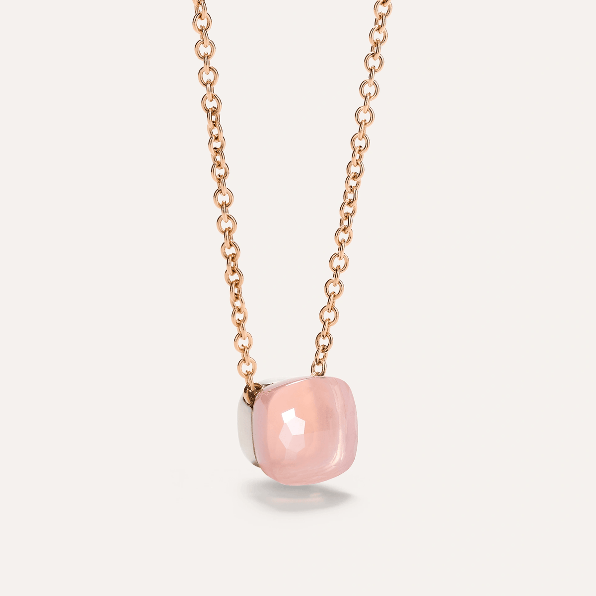 Pomellato Nudo Necklace Rose Quartz Chalcedony 18k Gold - Orsini Jewellers