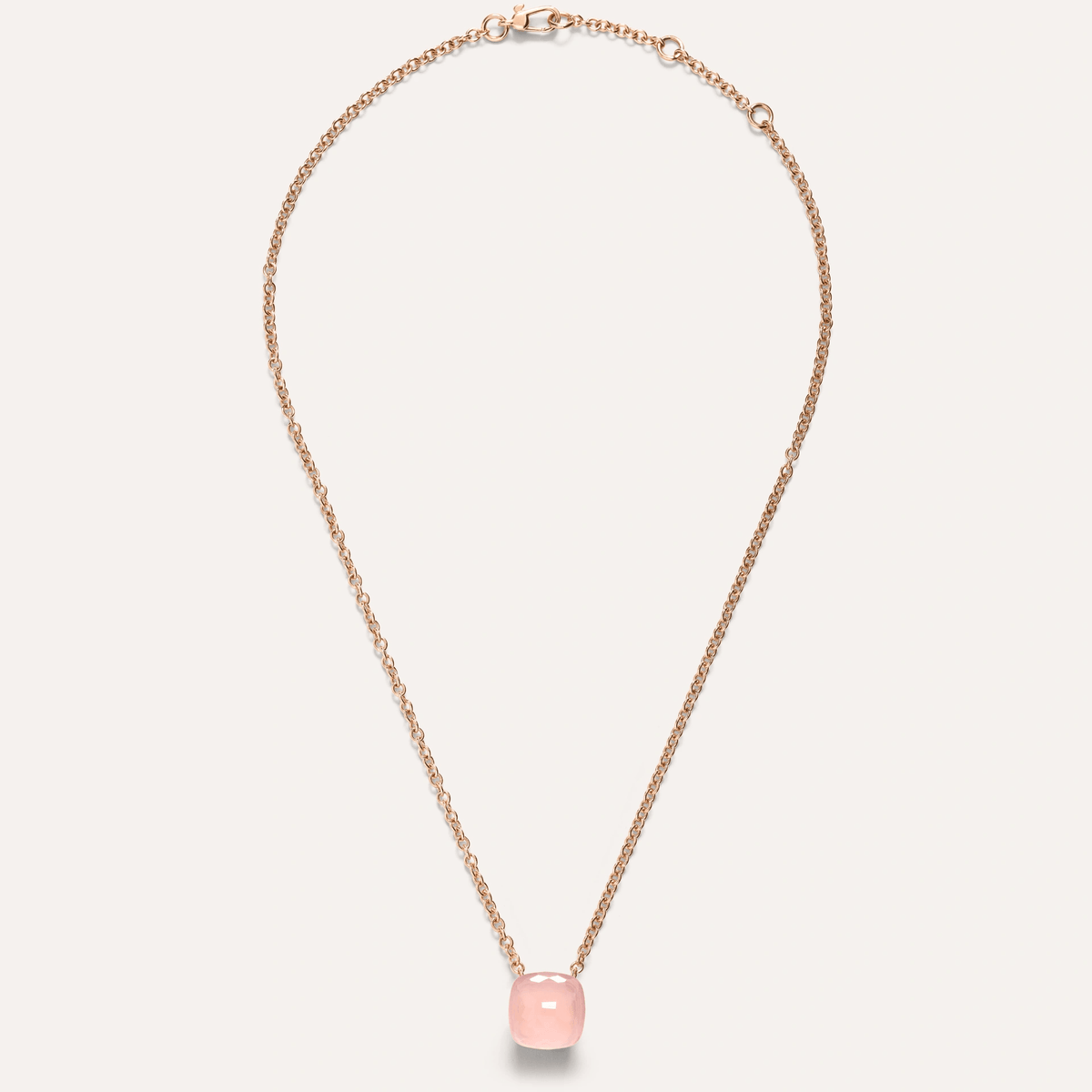 Pomellato Nudo Necklace Rose Quartz Chalcedony 18k Gold - Orsini Jewellers