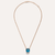 Pomellato Nudo Necklace with Large Pendant, 18k Gold and Blue Topaz - Orsini Jewellers