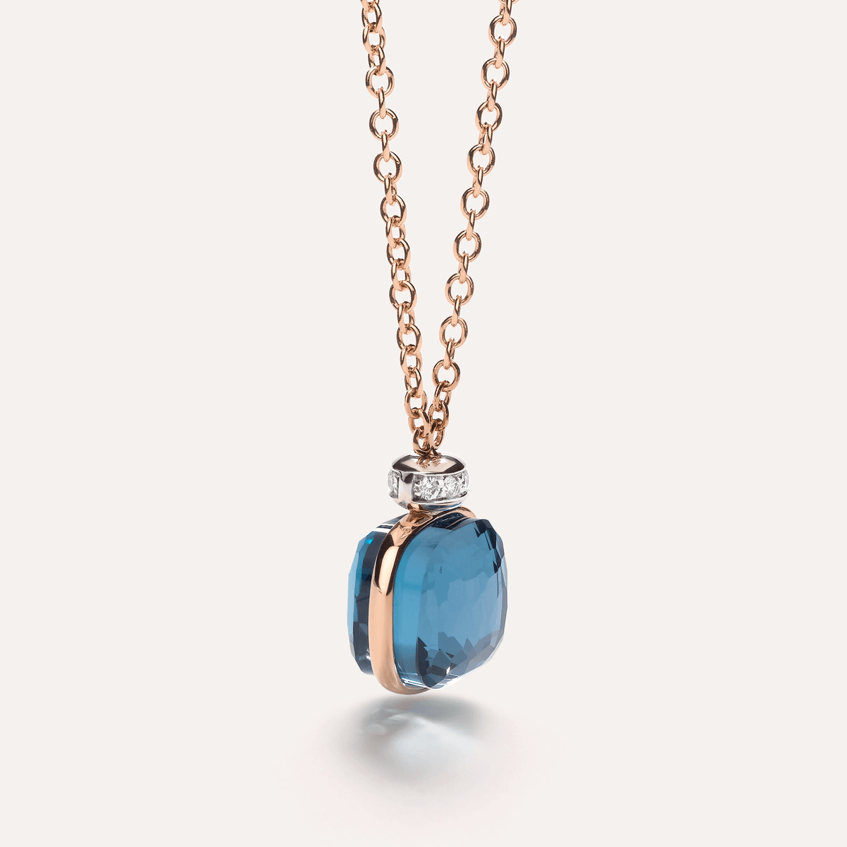 Pomellato Nudo Necklace with London Blue Topaz and Diamonds - Orsini Jewellers