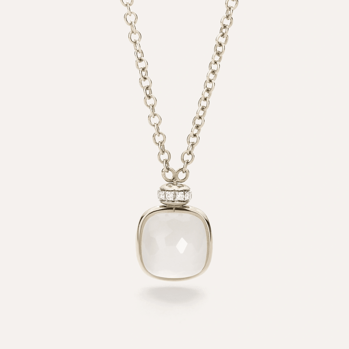 Pomellato Nudo Necklace with Milky Quartz and Diamonds - Orsini Jewellers