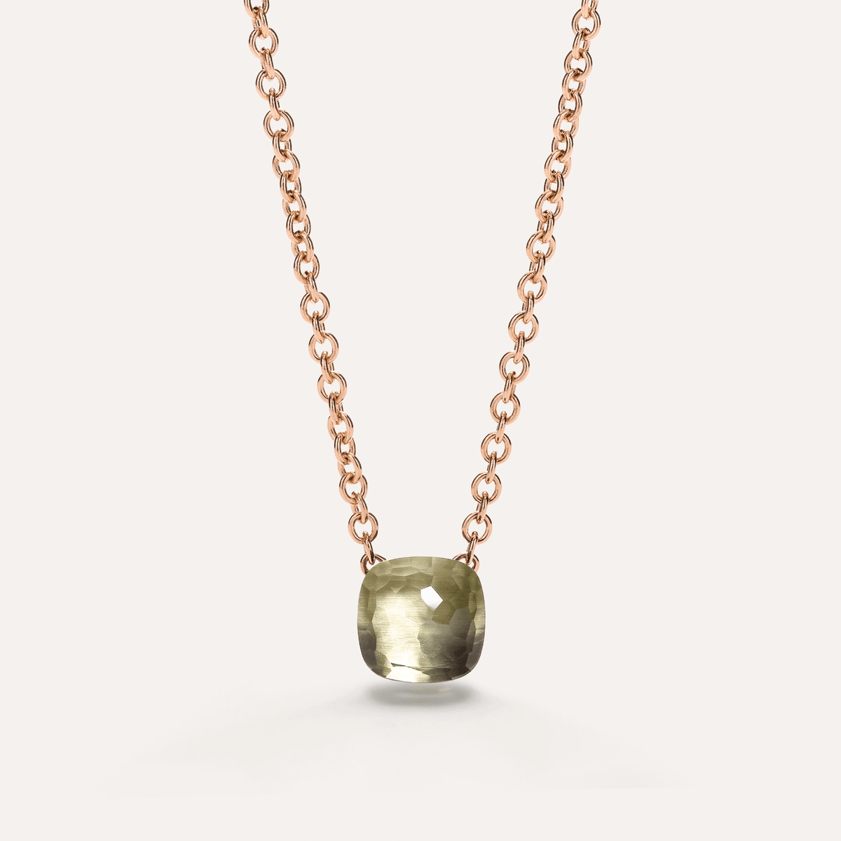 Pomellato Nudo Necklace with Petit Pendant, 18k Gold with Prasiolite 4.5ct - Orsini Jewellers