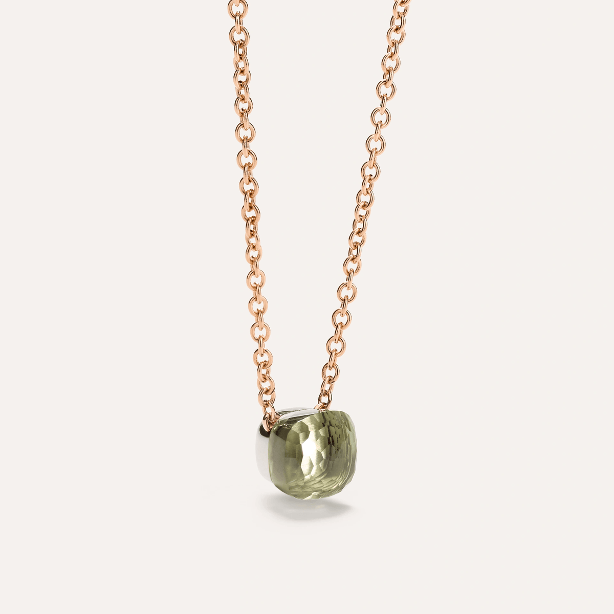 Pomellato Nudo Necklace with Petit Pendant, 18k Gold with Prasiolite 4.5ct - Orsini Jewellers