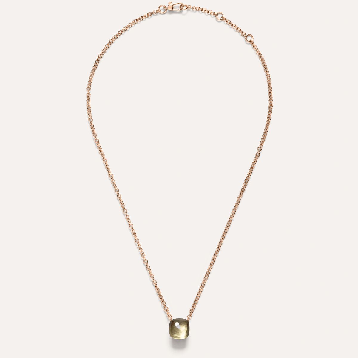 Pomellato Nudo Necklace with Petit Pendant, 18k Gold with Prasiolite 4.5ct - Orsini Jewellers