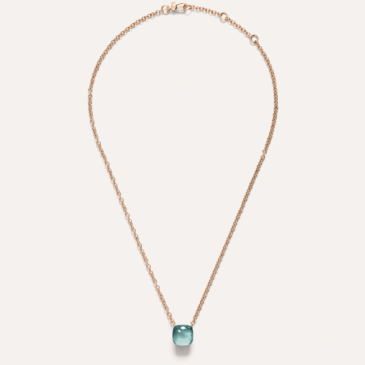 Pomellato Nudo Necklace with Petit Pendant, 18k Gold with Sky Blue Topaz - Orsini Jewellers