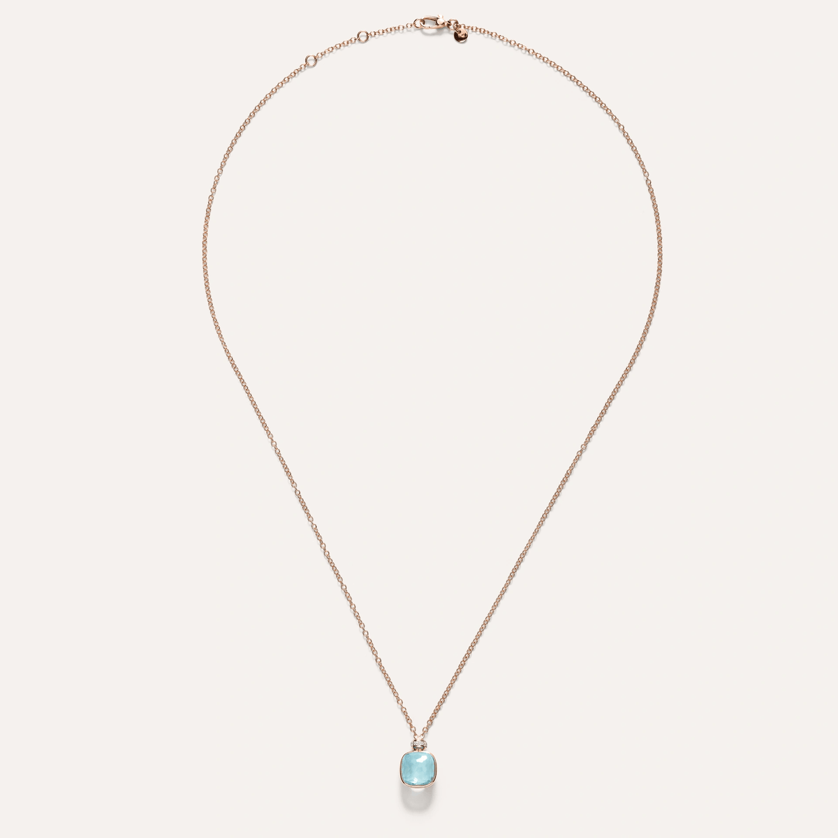 Pomellato Nudo Necklace with Sky Blue Topaz and Diamonds - Orsini Jewellers